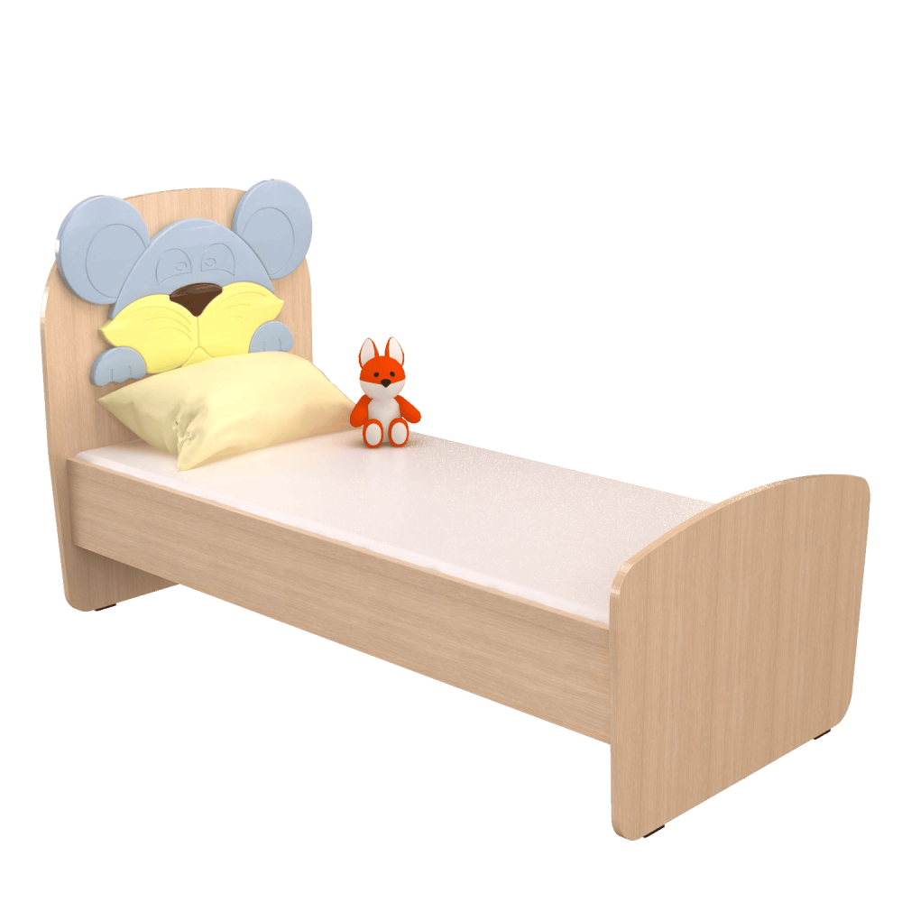 Кровать детская одноместная с элементами МДФ